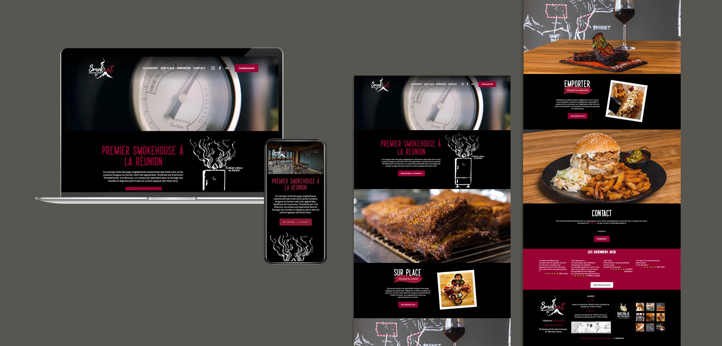 Site internet restaurant Smok'eat