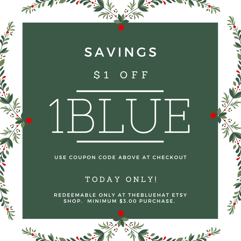 Instagram Post for The Blue Hat Etsy Shop