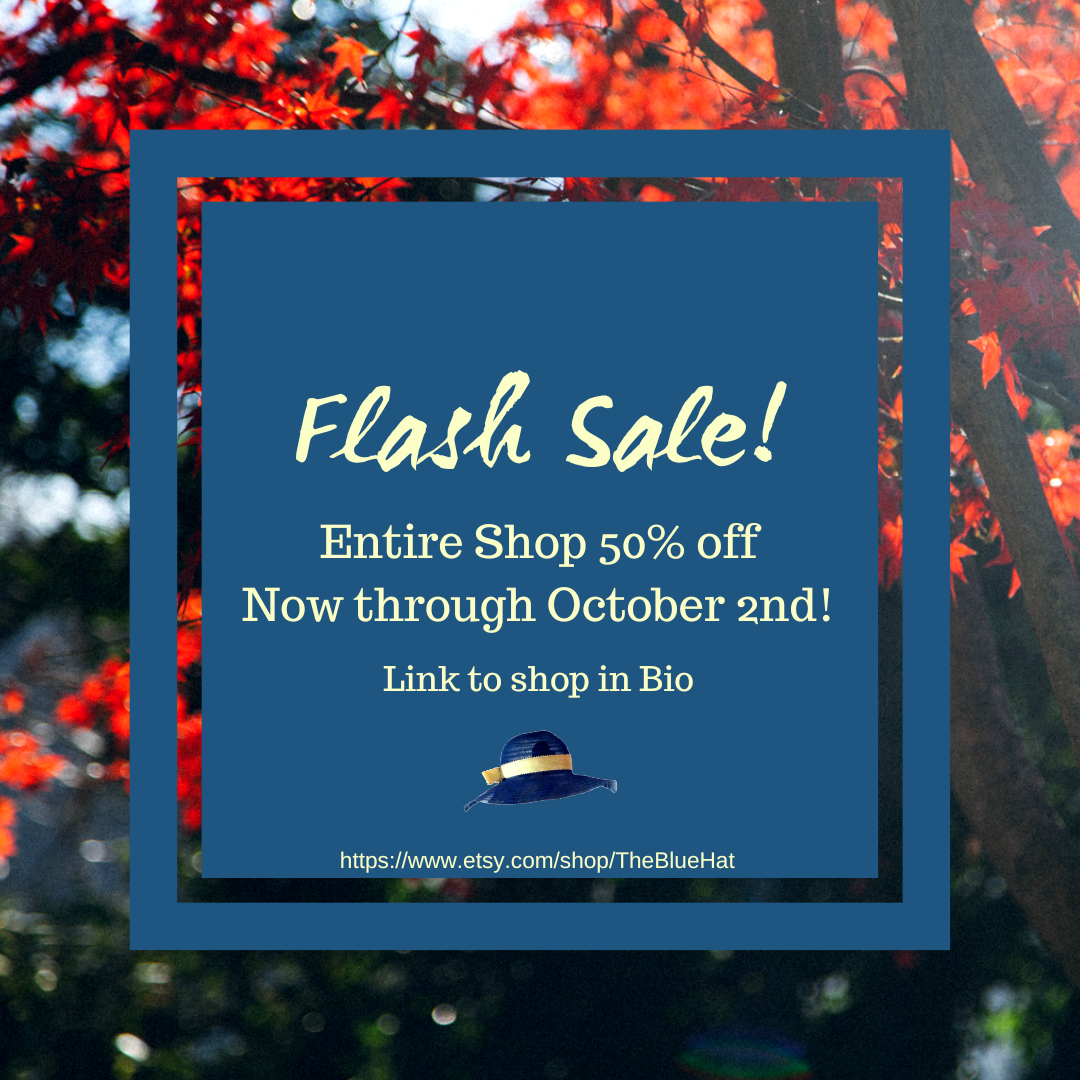 Instagram Post for The Blue Hat Etsy Shop