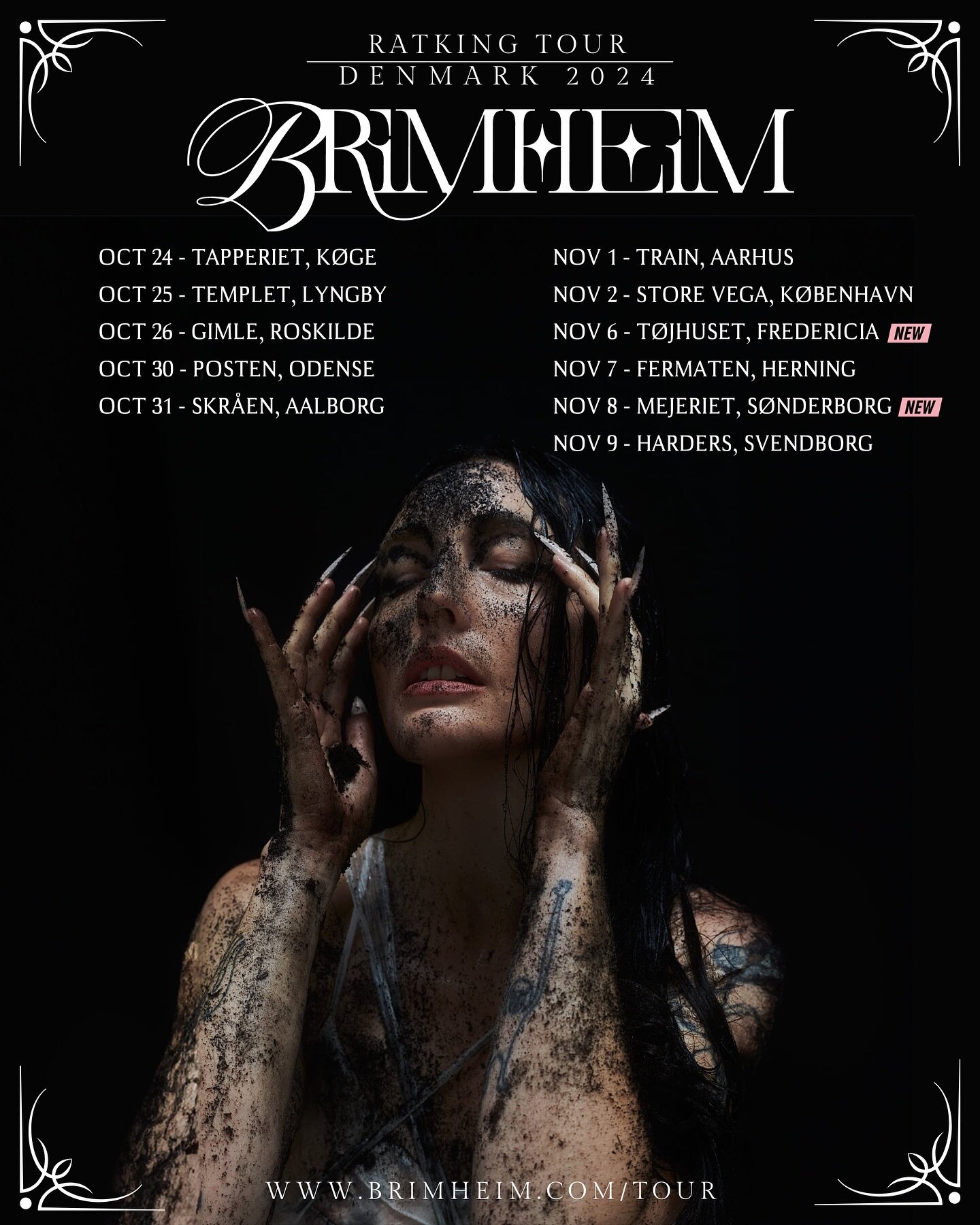 We&rsquo;ve added S&oslash;nderborg and Fredericia to the DK tour! 

Tour will include my career&rsquo;s biggest venue concert at Store Vega which is a real girl dream come true. 🥀🪻

These shows are gonna be special so go on and secure your spot at