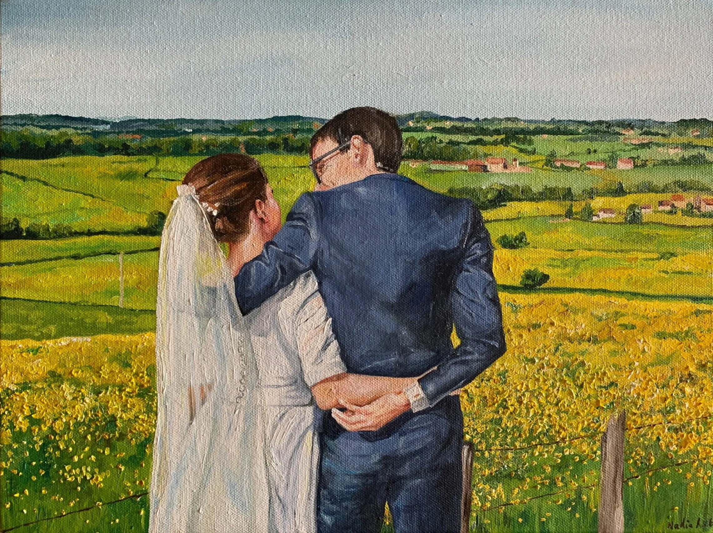 "Married Couple", oil on canvas, 30x40cm. SOLD