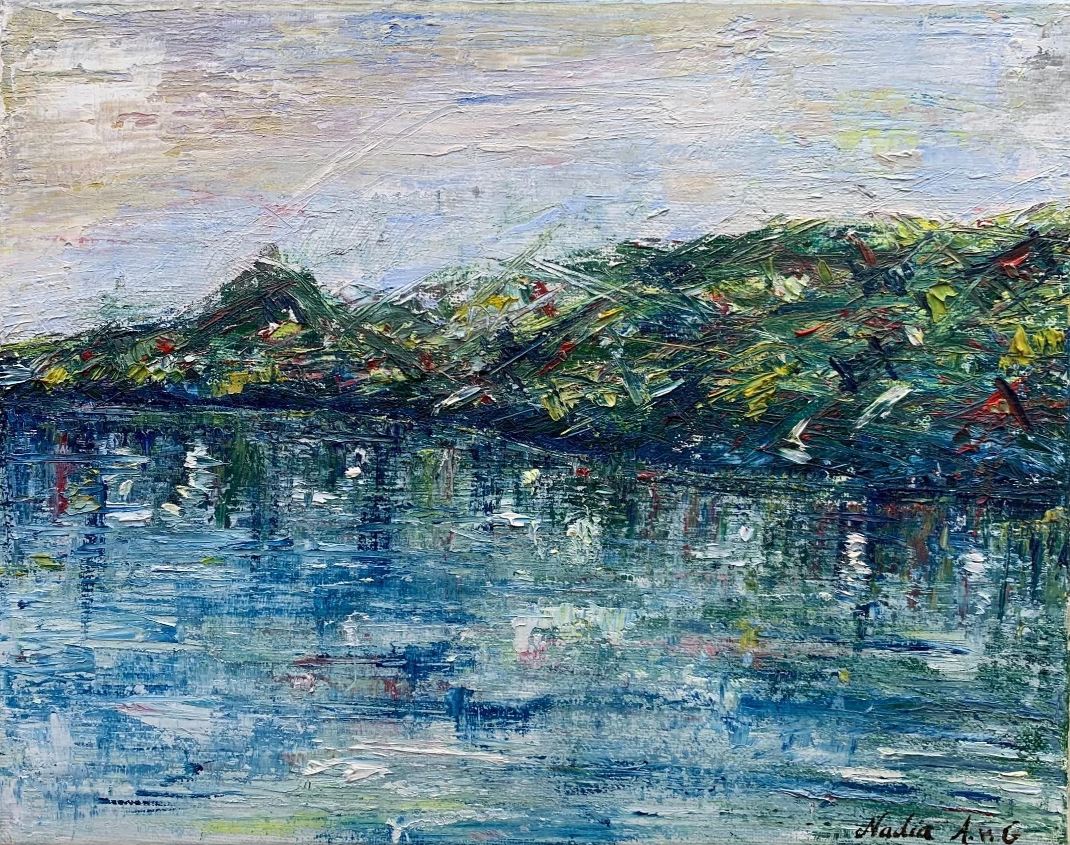 "Tempestuous Fjords", oil on canvas, 30x24cm. £180 (framed)