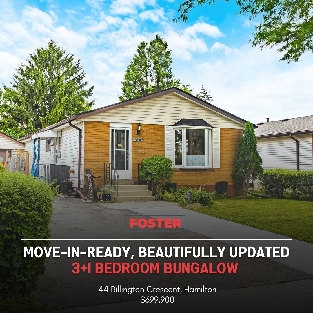📍44 Billington Crescent, Hamilton
Offered at $699,900
Step inside this beautifully updated 3+1 bedroom bungalow where comfort meets convenience in one incredible package:
* Bright, open-concept main floor with stylish new flooring and an updated k