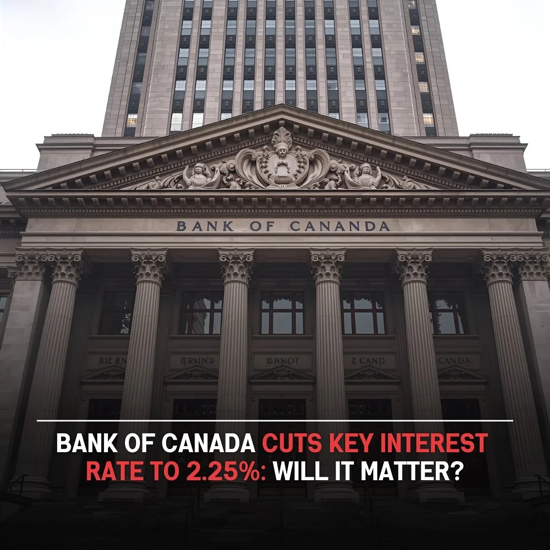 The Bank of Canada just dropped rates again, this time by a quarter point to 2.25%.

What does that mean for you? Borrowing just got a little more affordable, which could make all the difference if you&rsquo;ve been waiting to buy, sell, or make a mo