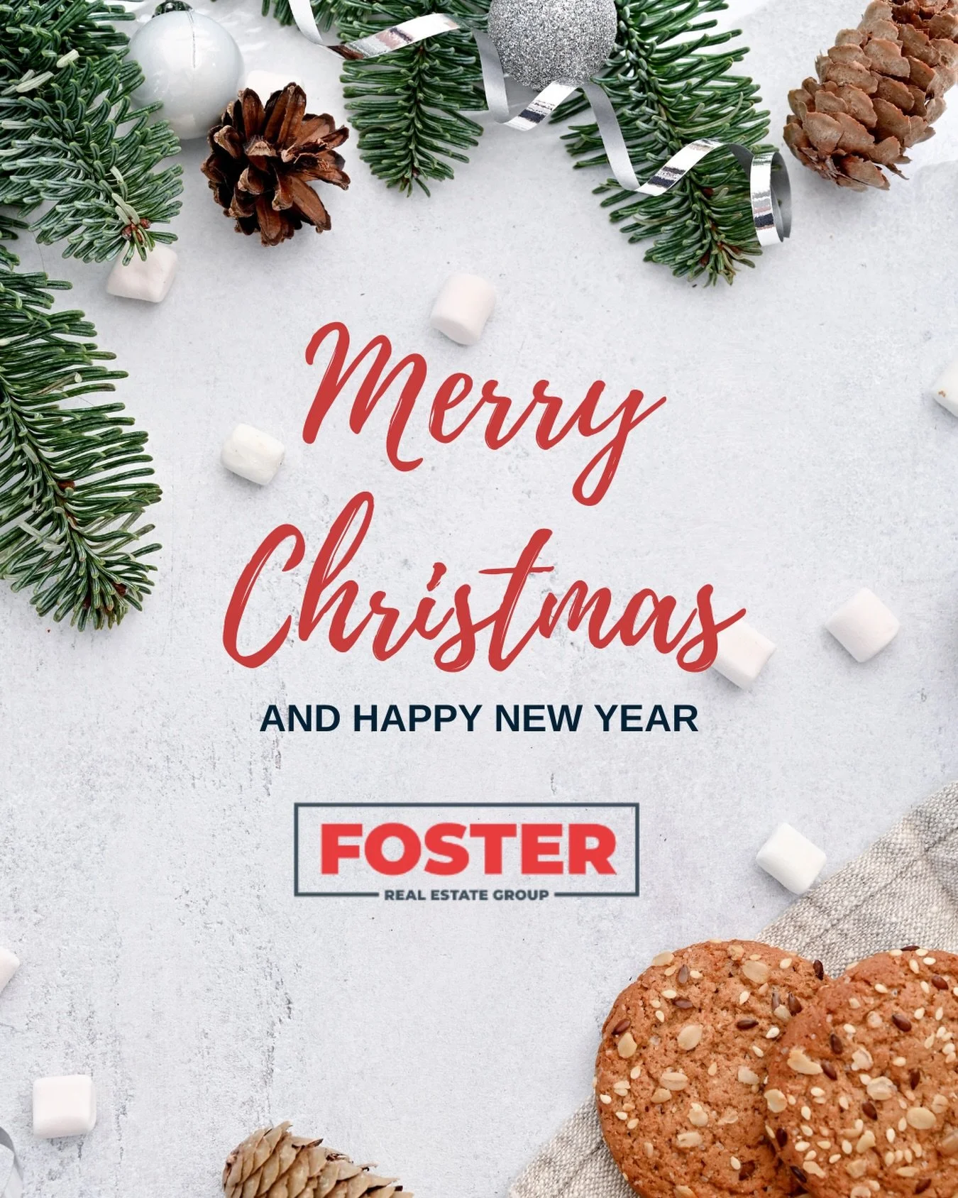Merry Christmas and Happy New Year from The Foster Real Estate Group 🎄🥂