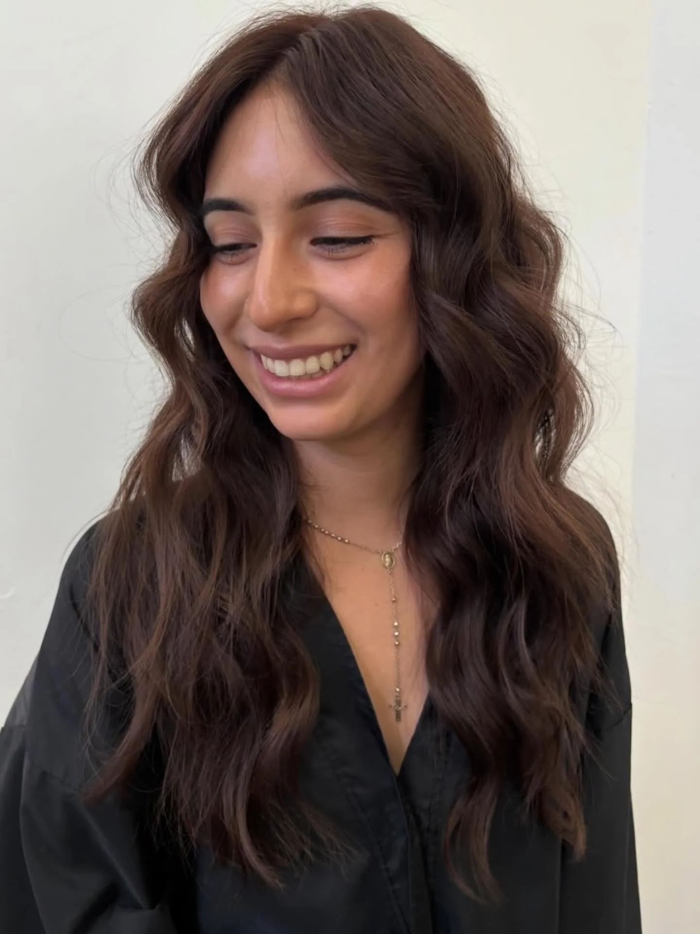 The most stunning chocolate brown by @emmydoes.hair