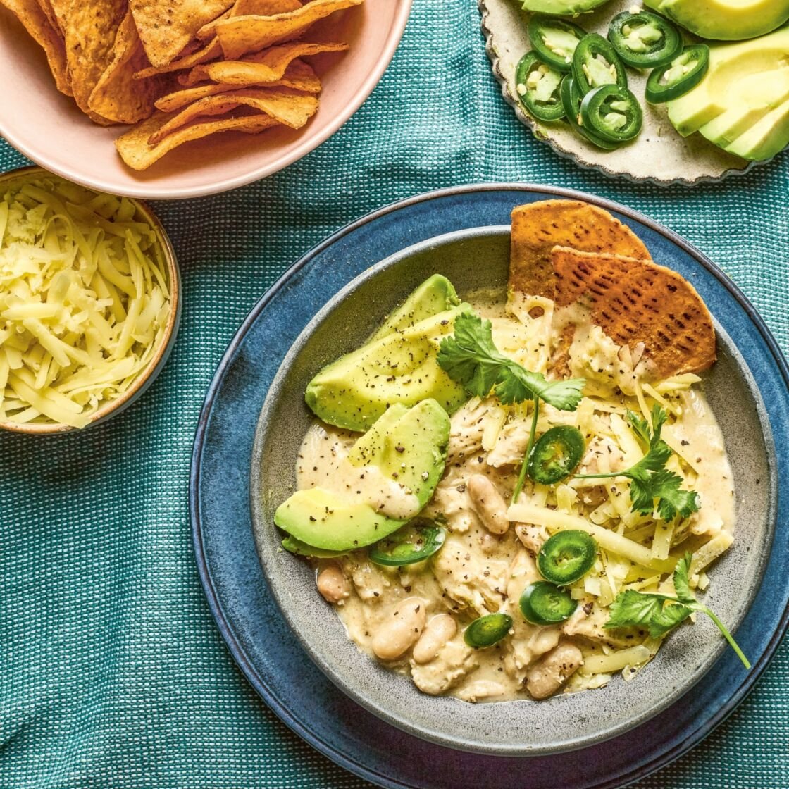 m+ plate: White Bean Chilli Chicken for Cold Nights and Christmas Gatherings