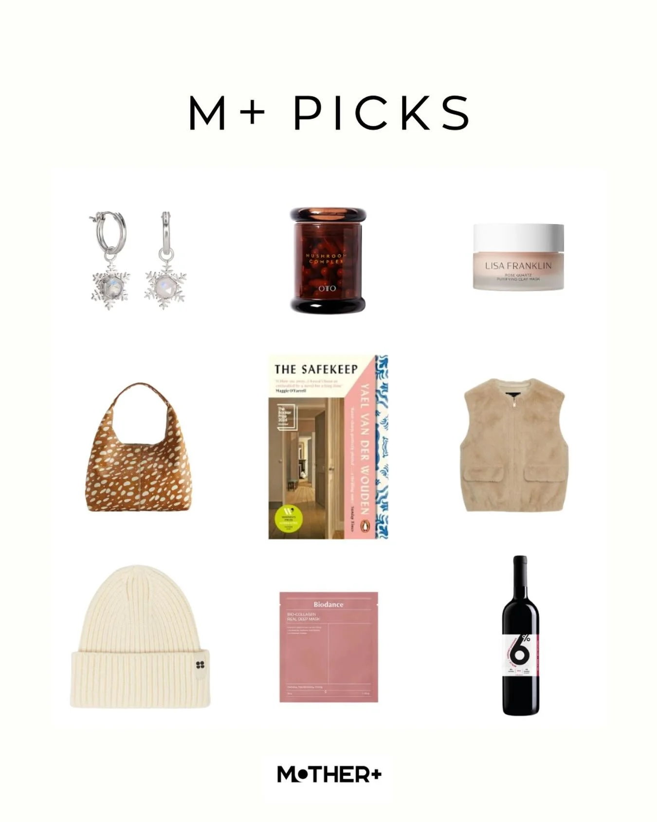 M+ Picks What We Are Loving This Week 💫

subtle sparkle, clever wellbeing, chic winter layers and a very good book for dark evenings. Thoughtful gifts and easy everyday treats, all in one edit.

Full details via stories and on The M+ Edit (Link In B