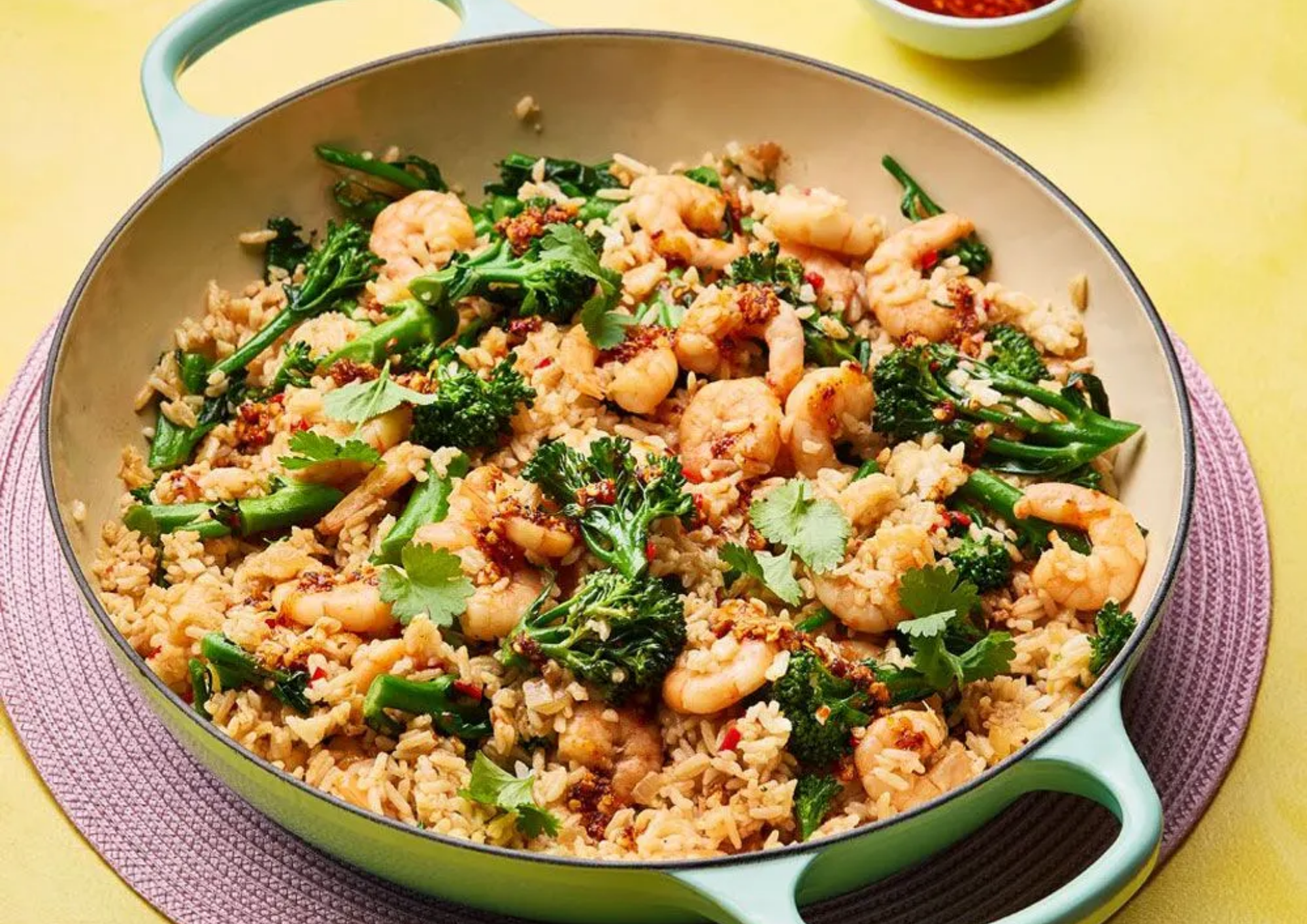 Hollie Wood’s garlic, chilli and ginger prawn rice is the ultimate 15-minute MEAL
