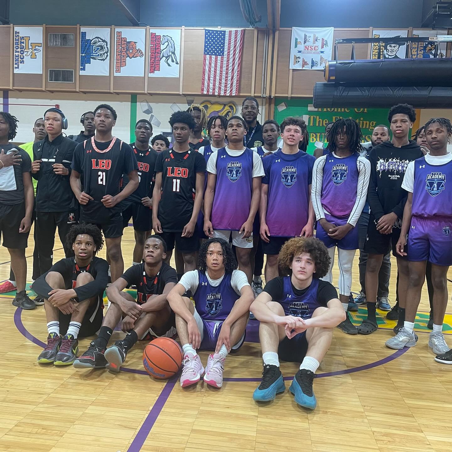 After our service-learning project, The Academy and @leohschicago played two games together at the Brookside Campus. After a day of working together, it was fun to compete against each other. The games were very competitive and these student-athletes