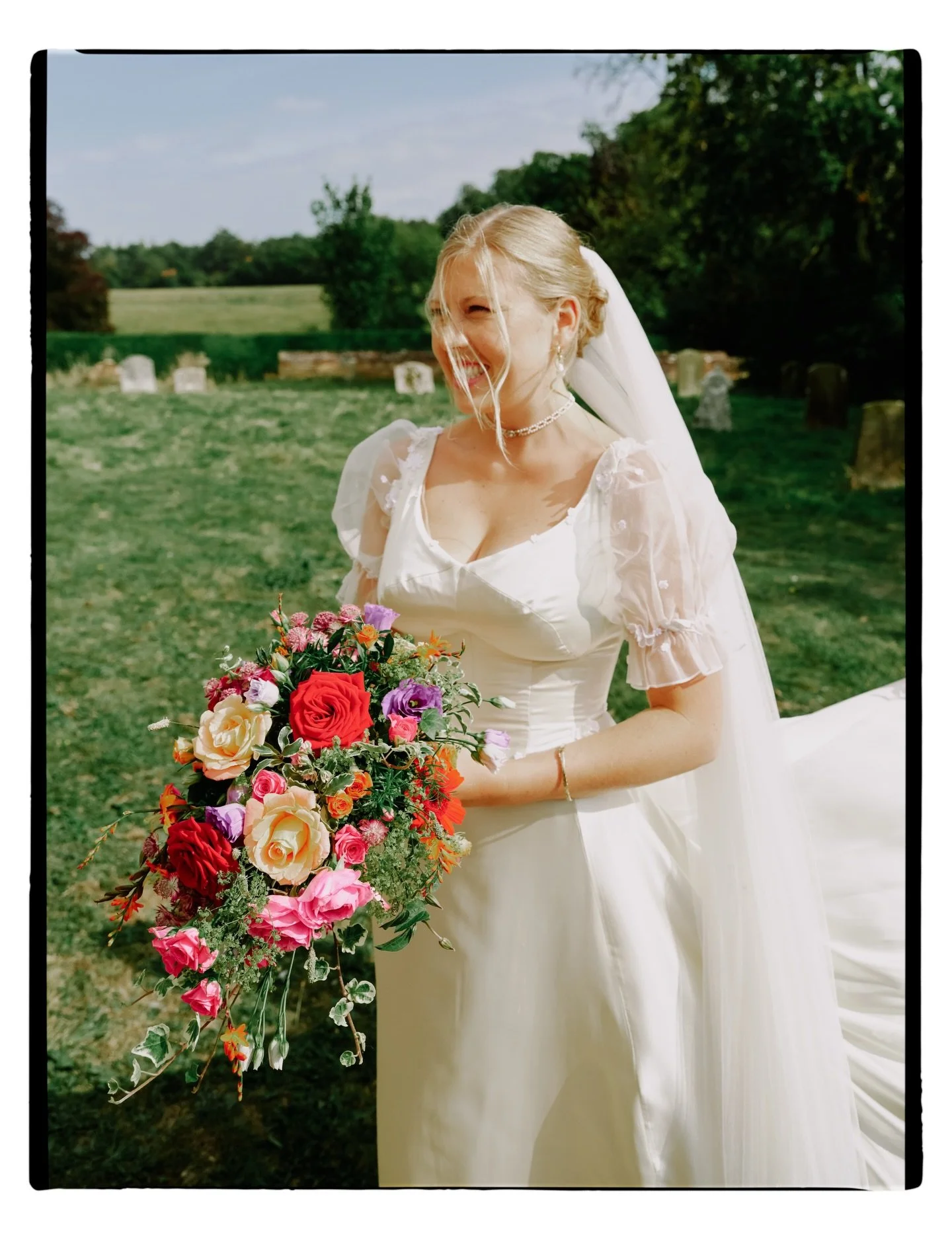 Rosie &amp; Will ✨
Rosie wearing a custom dress by @eleanorventressbridal.
Scans by @rapideye.darkroom
Flowers by @maryclaredelevingne