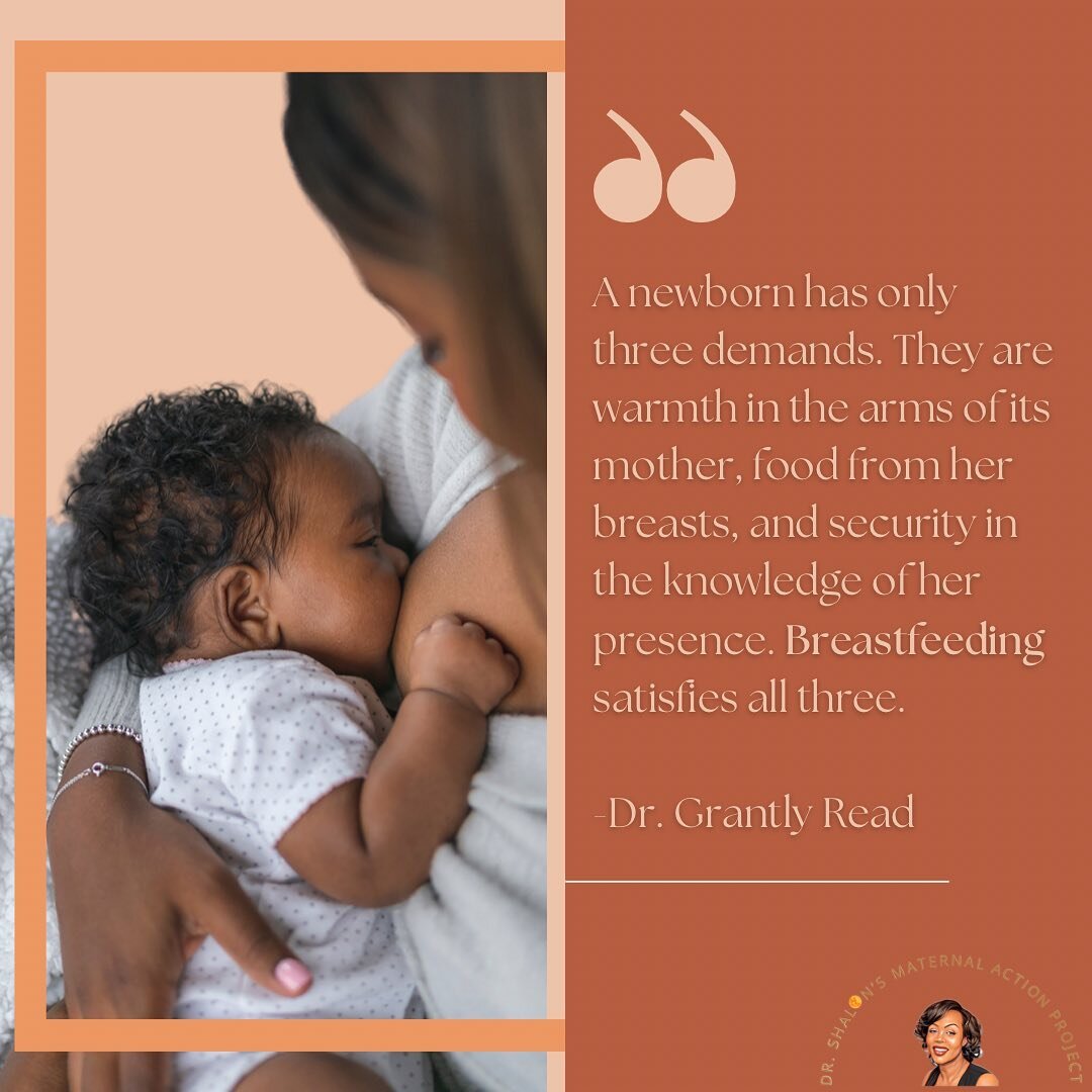 Breastfeeding releases various hormones that promote bonding. Skin-to-skin contact increases the levels of oxytocin also known as the love hormone, which in turn increases positive hormonal interactions. 

#BlackMaternalMorbidityAwarenessMonth 
#Nati