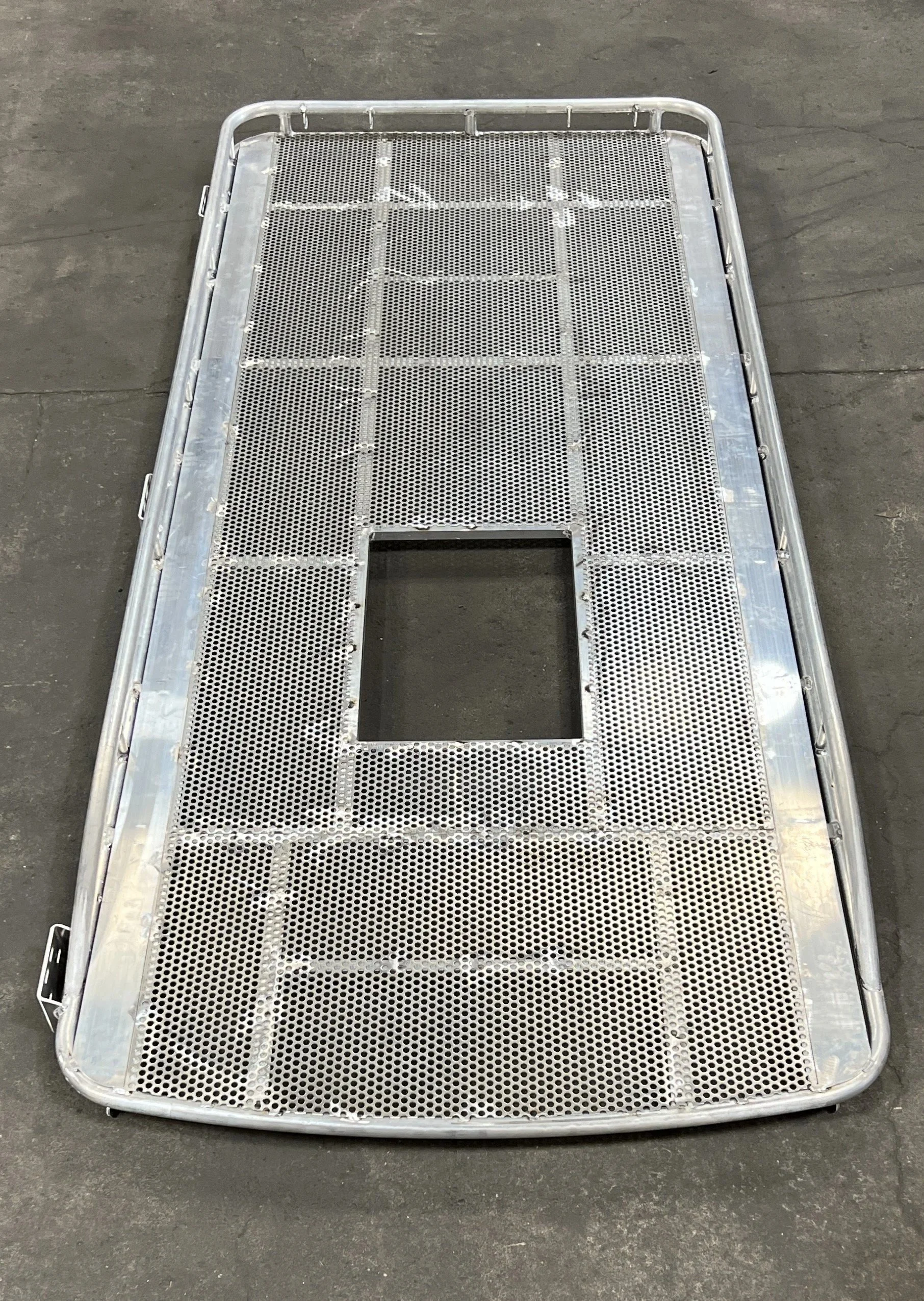 A fully welded mercedes benz sprinter van roof rack.