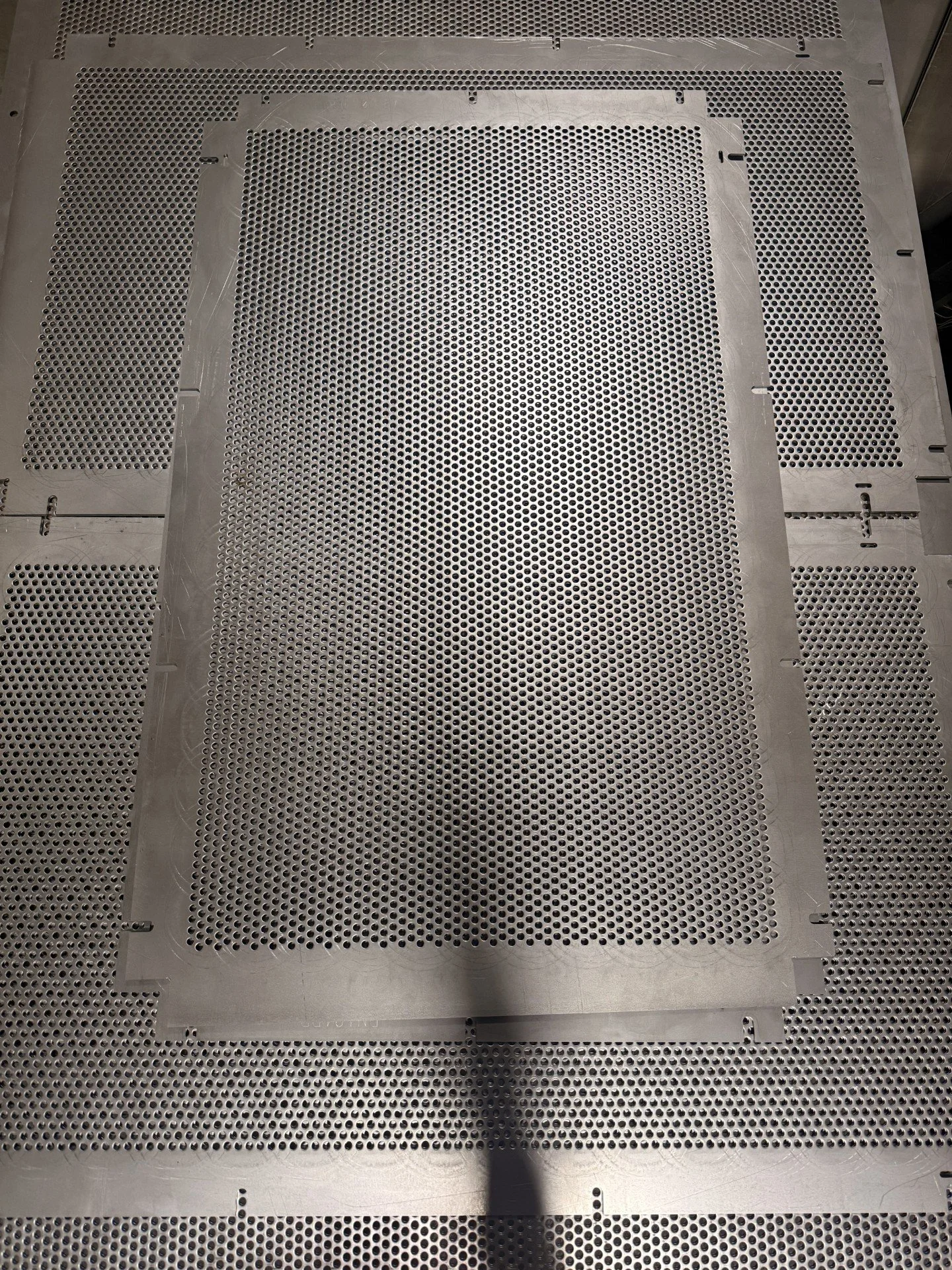 A laser cut sheet metal perforated part in Portland, Oregon