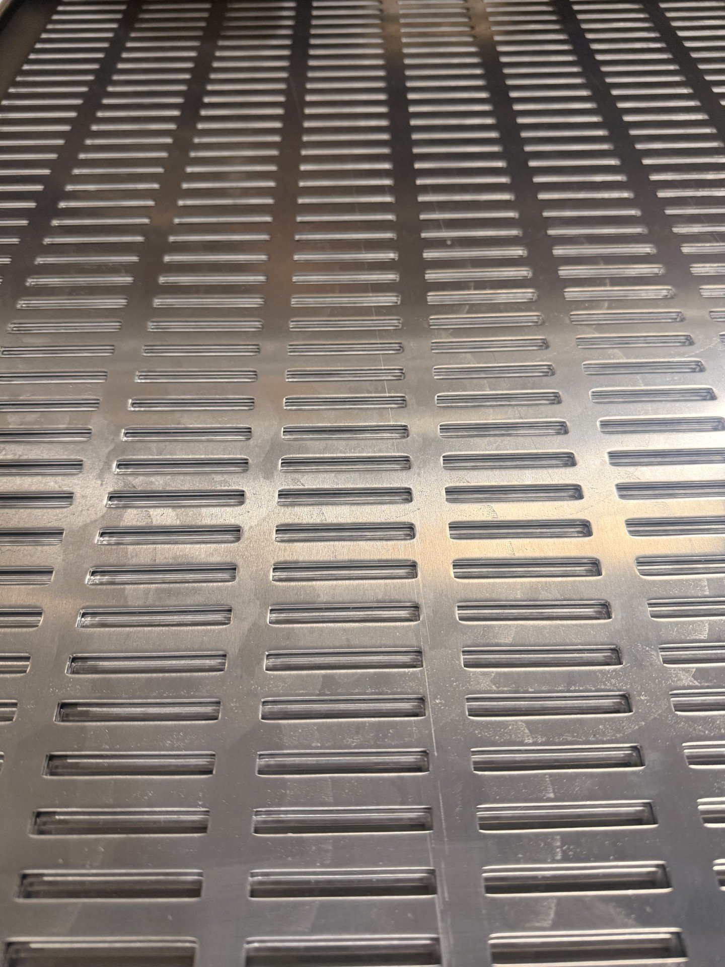 A laser cut sheet metal perforated part in Portland, Oregon