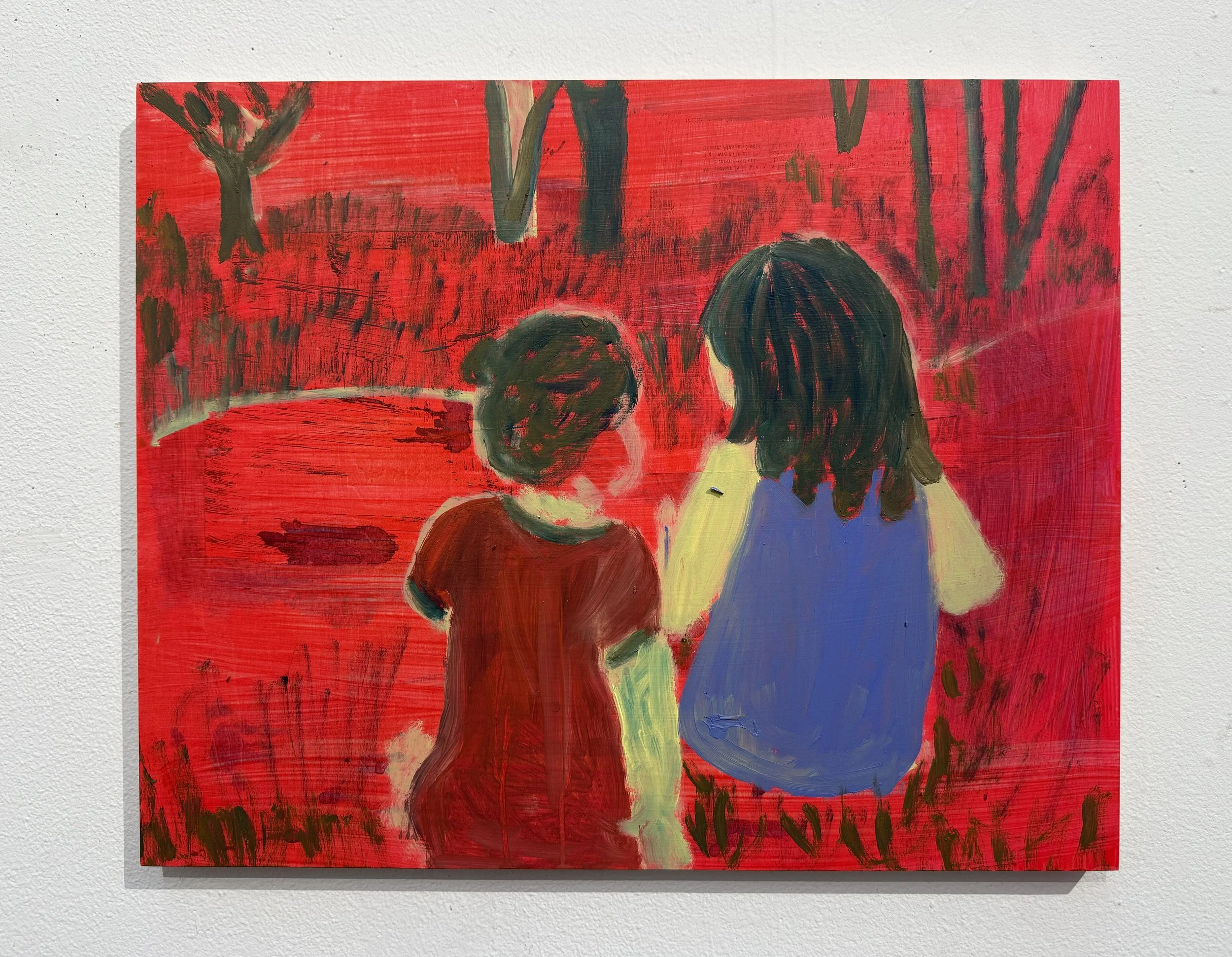 We Will Just Stay Here
2025
Oil, acrylic and collage on wood panel
16 x 20 in (40.64 x 50.8 cm )
CS2025-010
