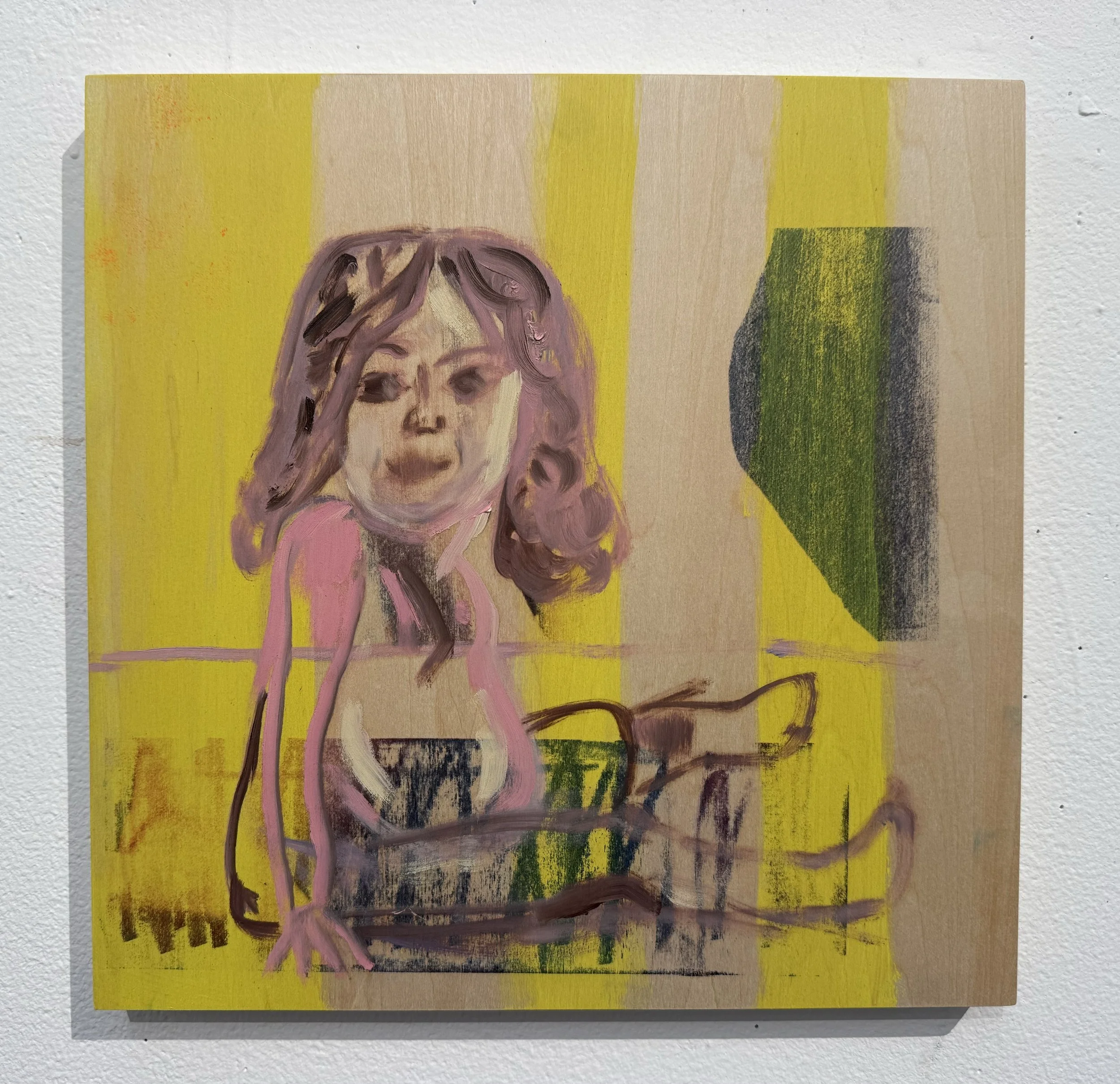 Playtime
2025
Oil, acrylic and collage on wood panel
12 x 12 in (30.48 x 30.48 cm )
CS2025-019