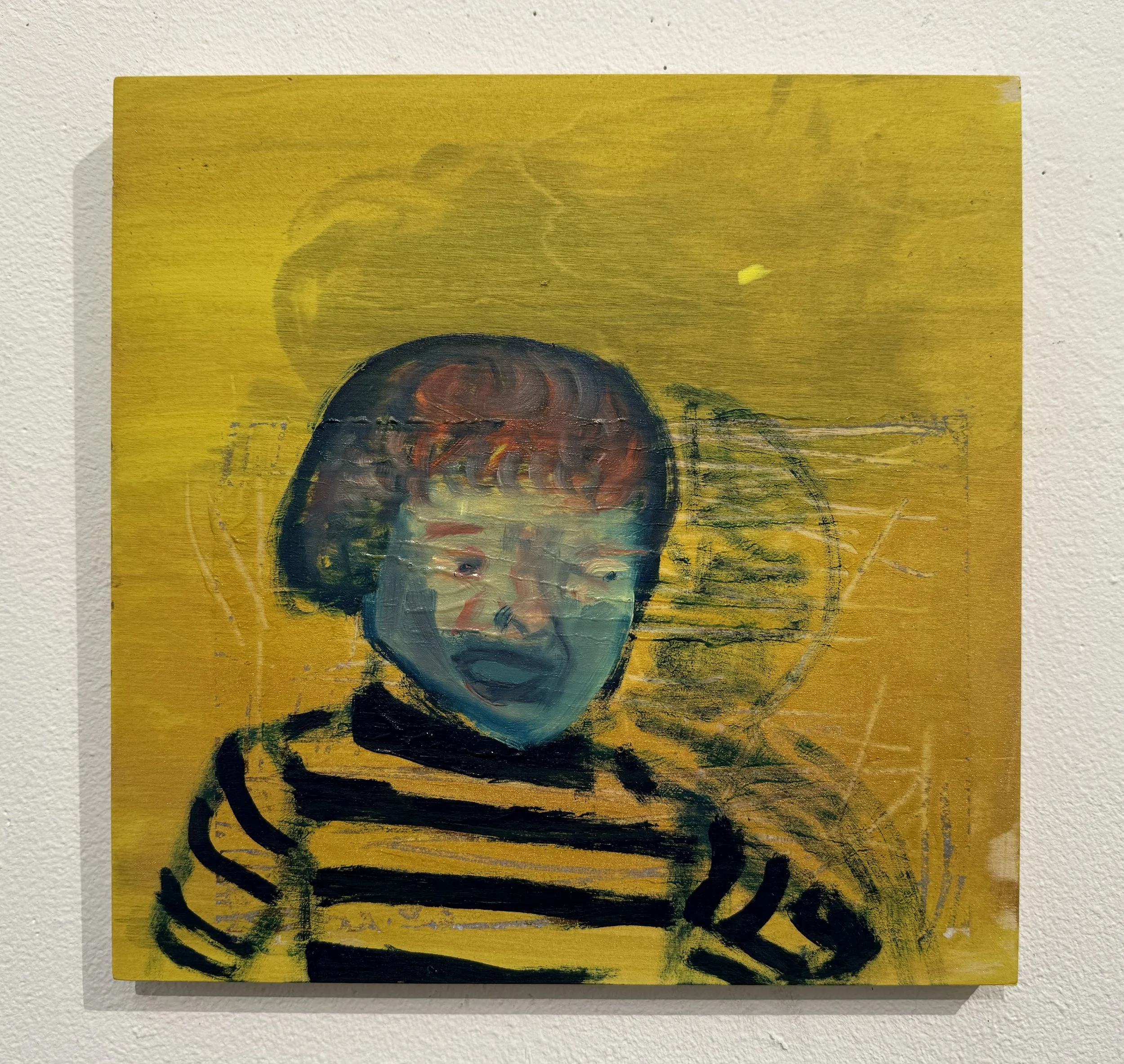 JJ Stripes
2025
Oil, acrylic and collage on wood panel
12 x 12 in (30.48 x 30.48 cm )
CS2025-017