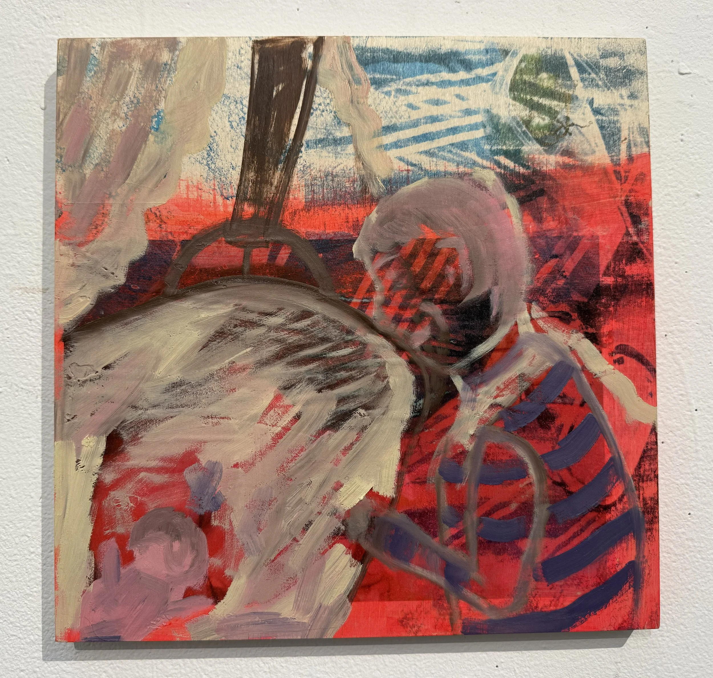 Let Me Say Hi
2025
Oil, acrylic and collage on wood panel
12 x 12 in (30.48 x 30.48 cm )
CS2025-020