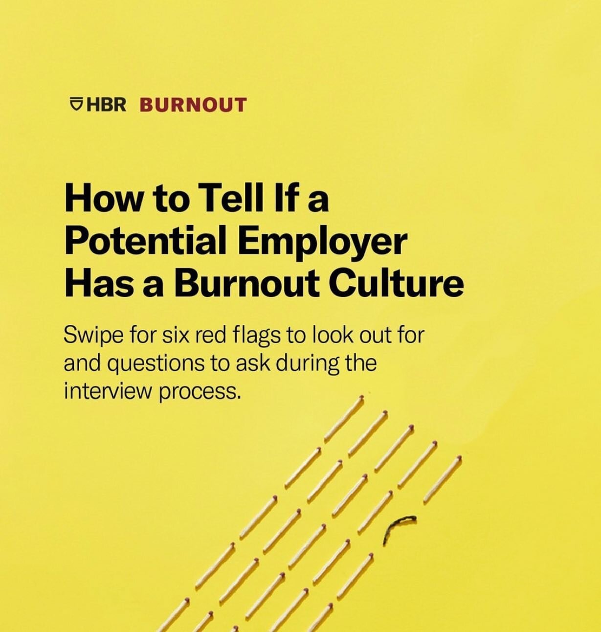 Whether we identify it as such or not, many of us have known burnout. But it is there a way to avoid burnout culture? 🤔🤔

According to Harvard Business Review, there are six signs to look for during the interview process&mdash; and specific questio