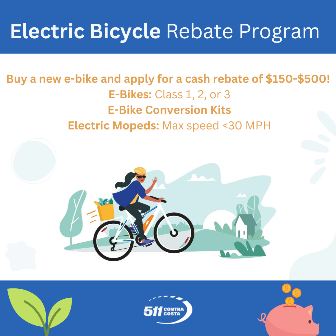 Apply into 511 Contra Costa Electric Bicycle Rebate Program — Hilltop