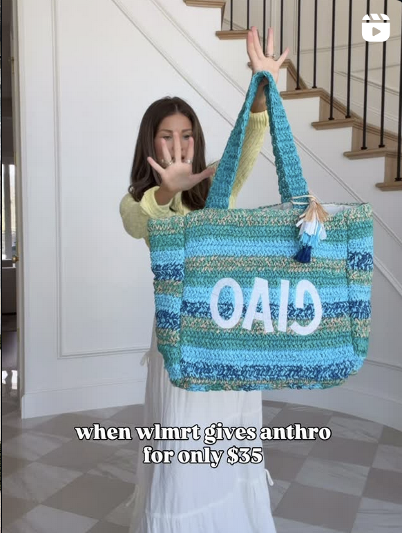 the walmart bag that gives anthro vibes