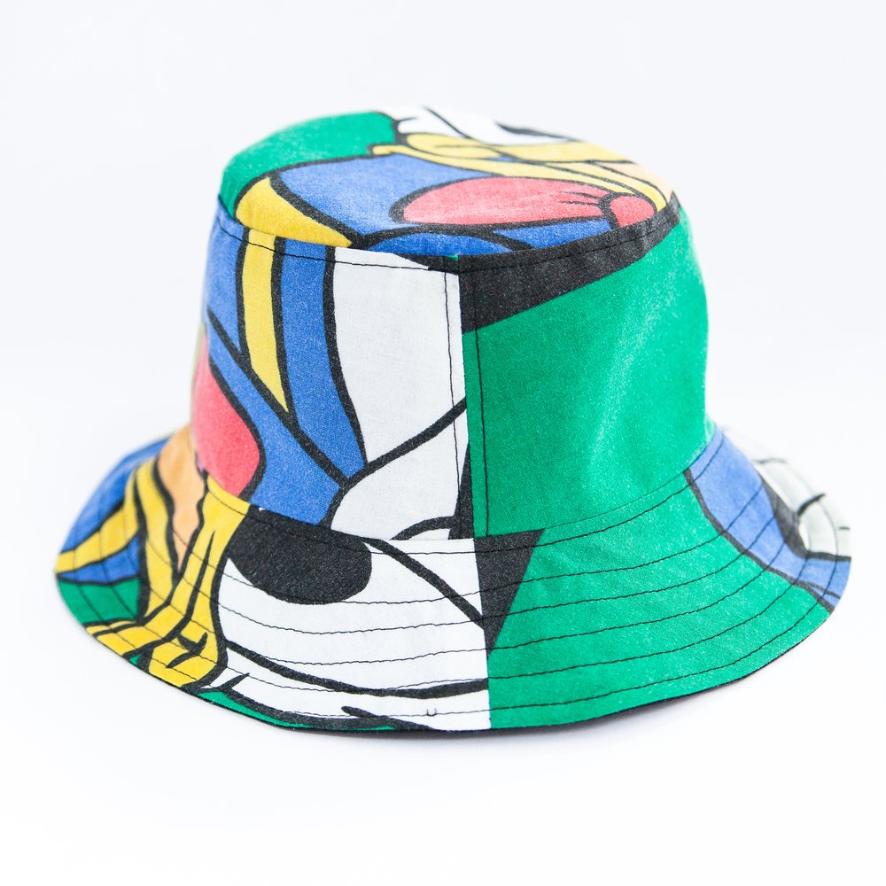 Vintage Sheets Upcycled Bucket Hat: Donald (1 of 1) — Second Hand