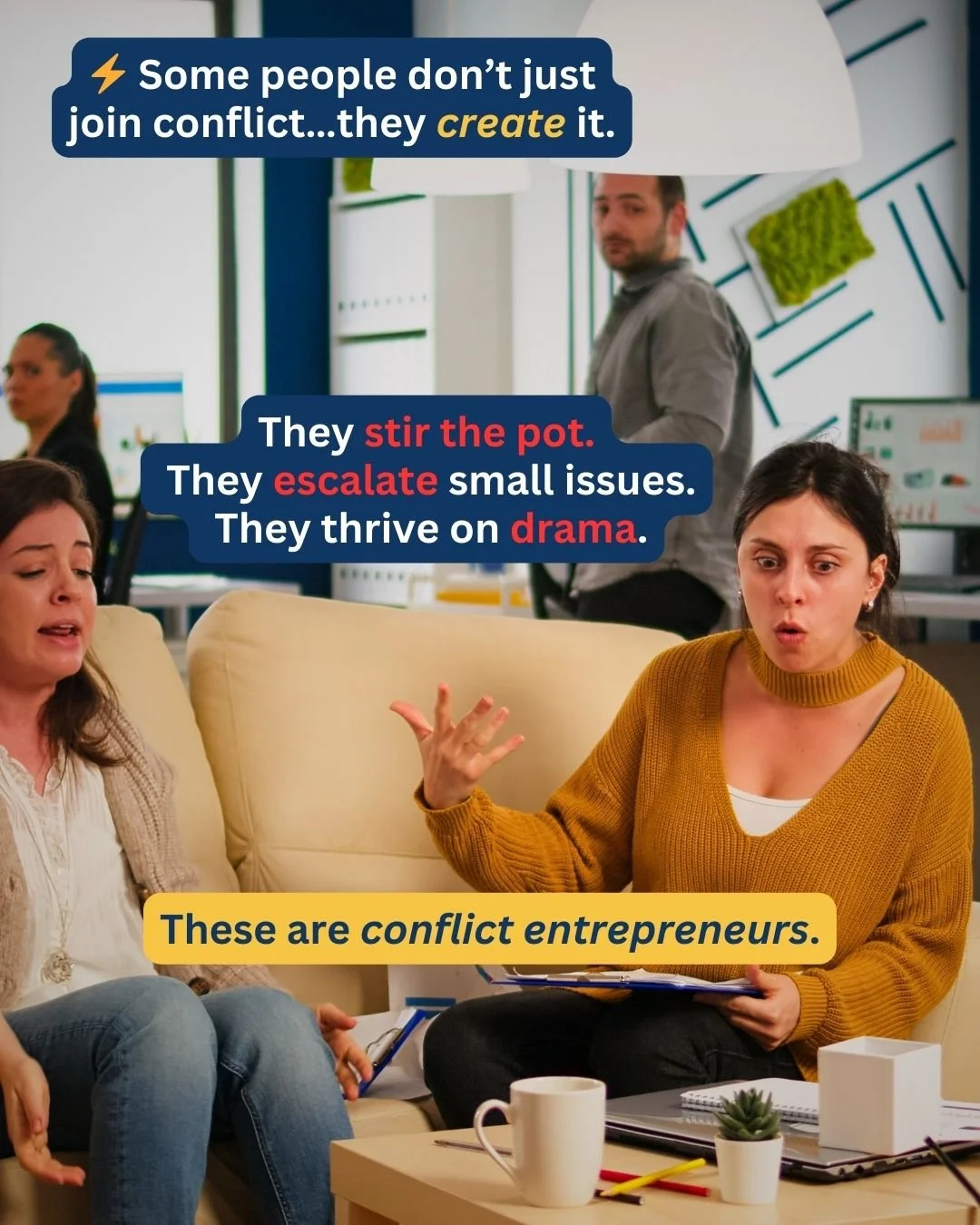 You leave a conversation drained.
Not because of the topic, but because of the person you’ve been talking to.
They poke. They prod. They provoke.
And somehow, it always ends in chaos.
That’s the signature of a conflict entrepreneur.
If
