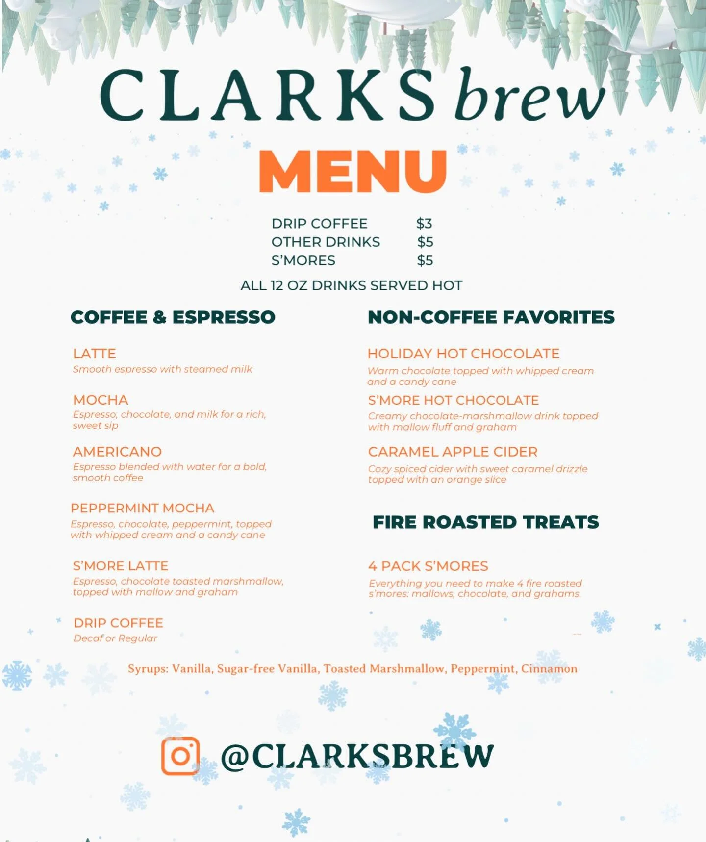 Our menu for &ldquo;Yuletide at the yard&rdquo; is out! We&rsquo;re excited because we think that we might have come up with the perfect holiday hot chocolate recipe!!! 

Come try it on Saturday, December 21 from 10am-2pm and let us know if you agree