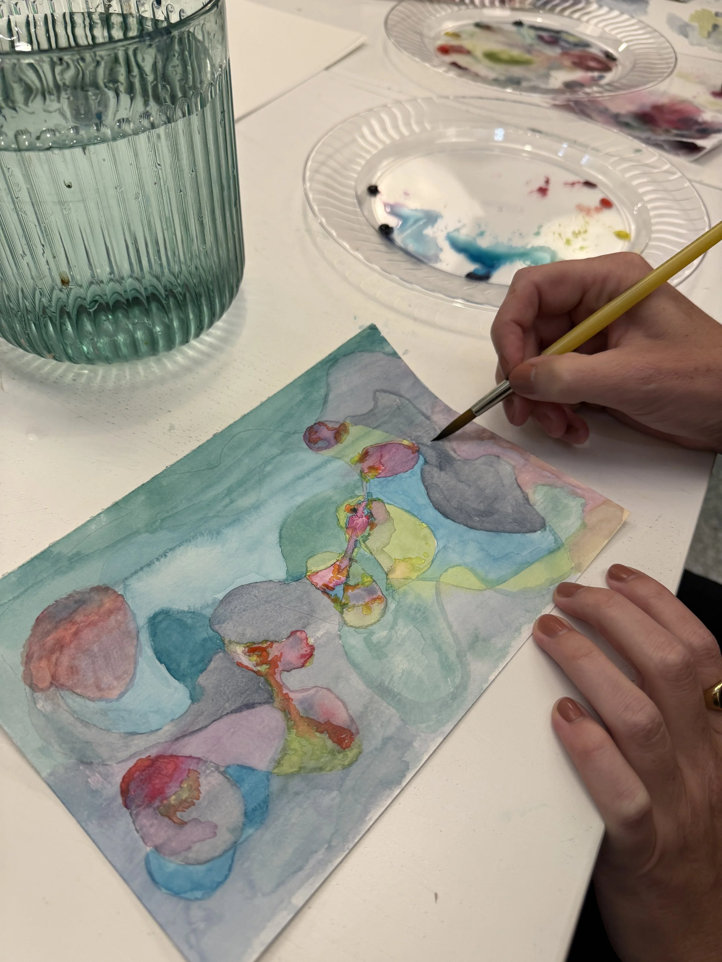 The Painted Pause:  A Meditative Painting Experience