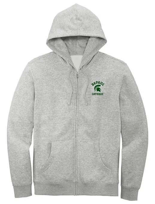 NEW! Grey Unisex Premium Full Zip Hoodie