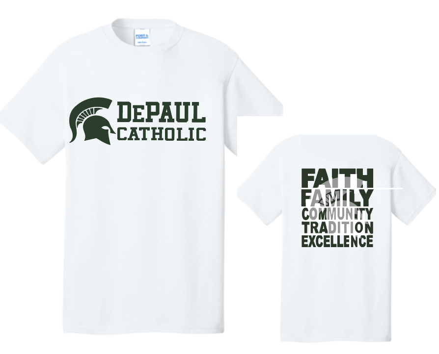 Spartan Strip White Tee
