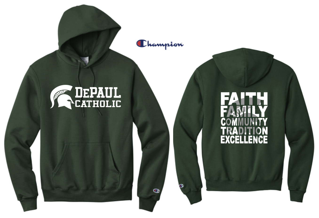 CHAMPION Dark Green Hoodie