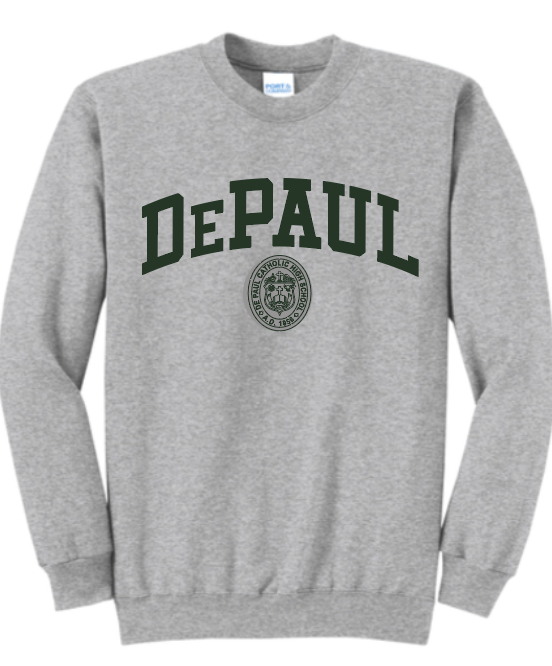 DePAUL Crest Grey Crew