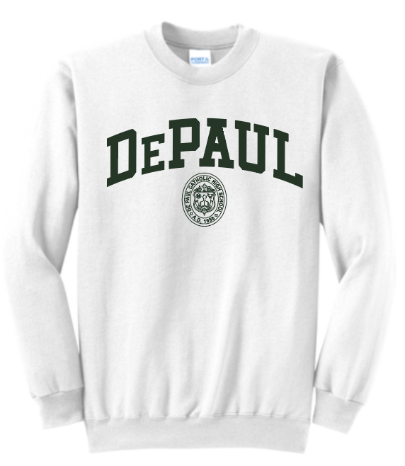 DePAUL Crest White Crew
