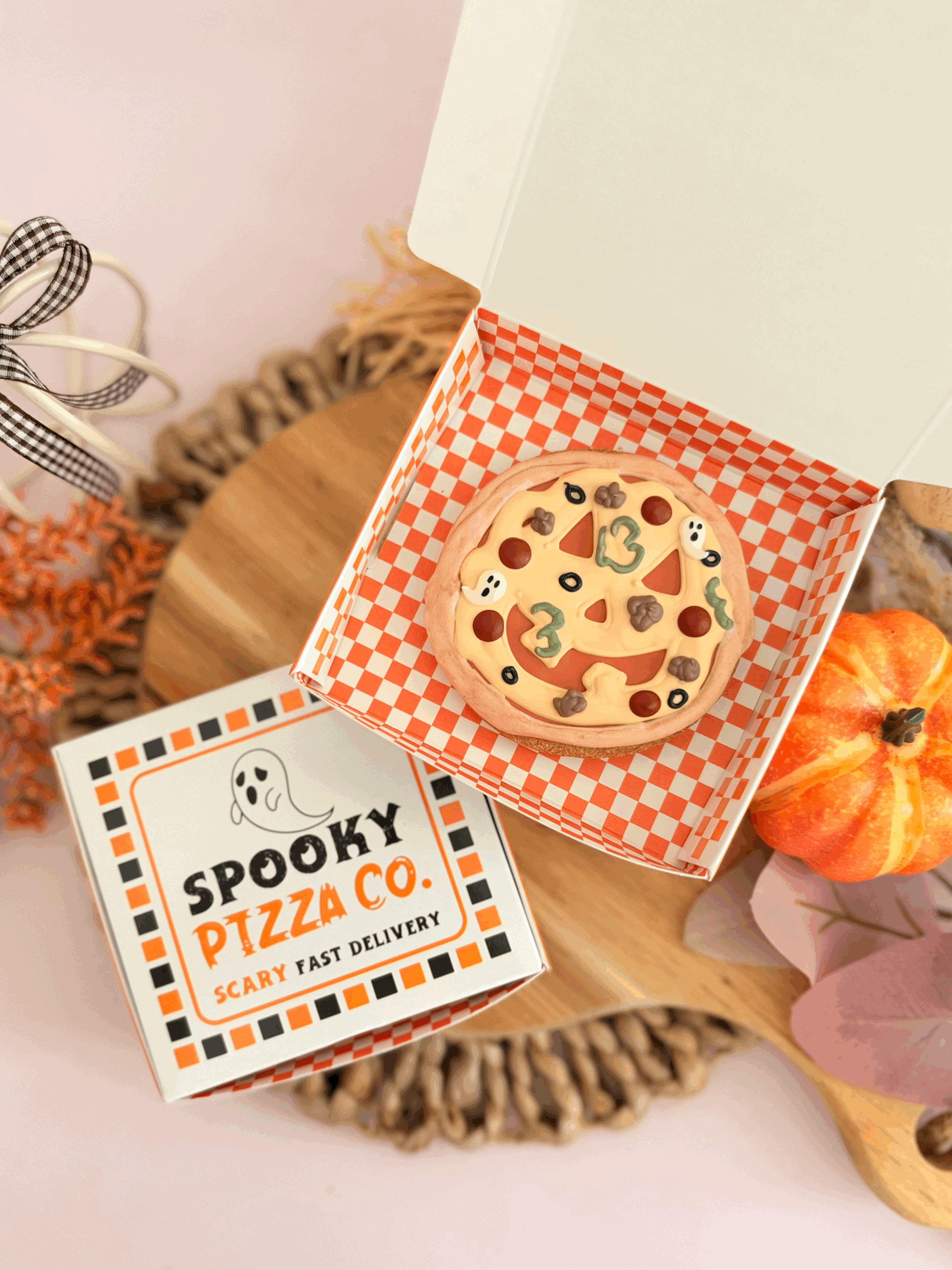 Spooky Jack O' Lantern Pizza