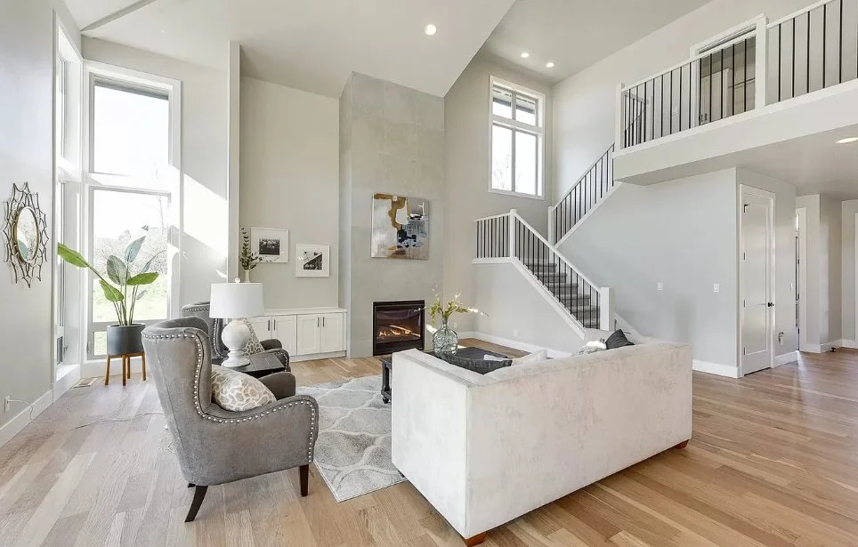 The open living room — Stillwater Lane.