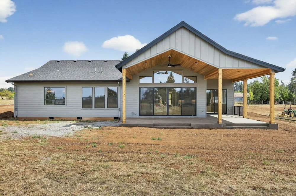 The covered patio — Carus Road.