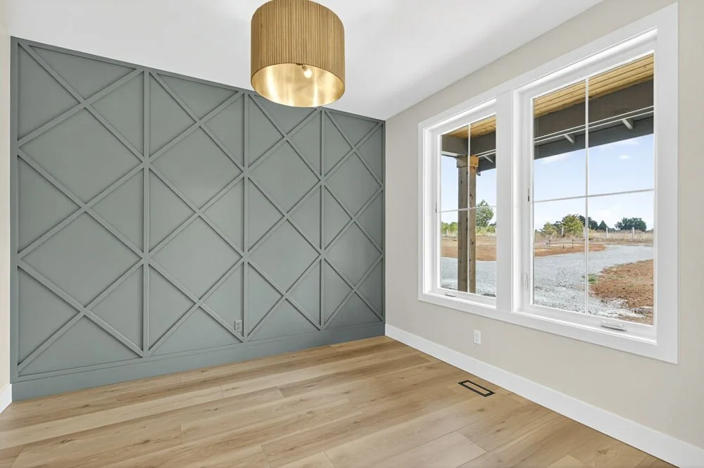 A room with a statement wall — Carus Road.