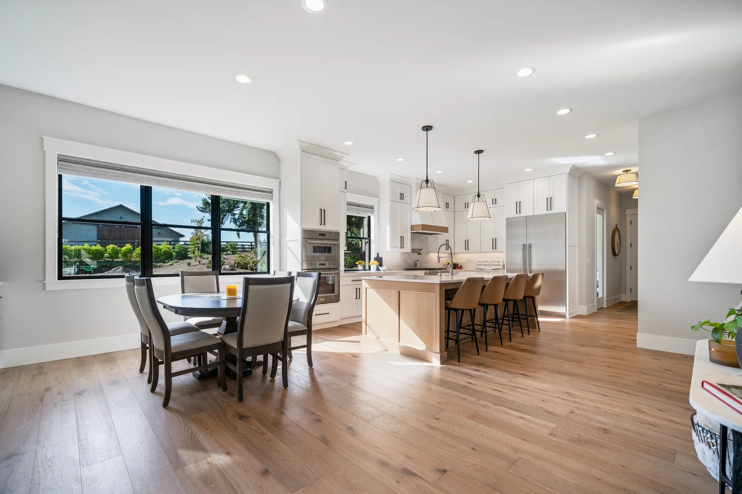 The dining area and kitchen — Generations at Meridian.