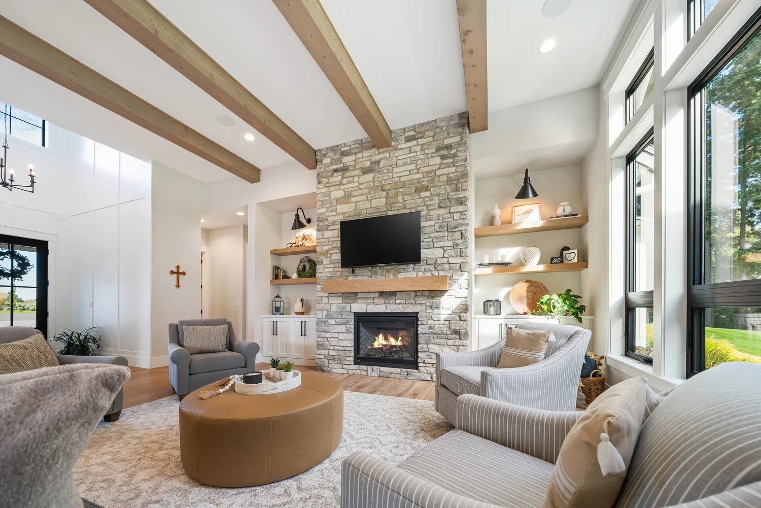 Stone, timber, and warm light — Generations at Meridian.