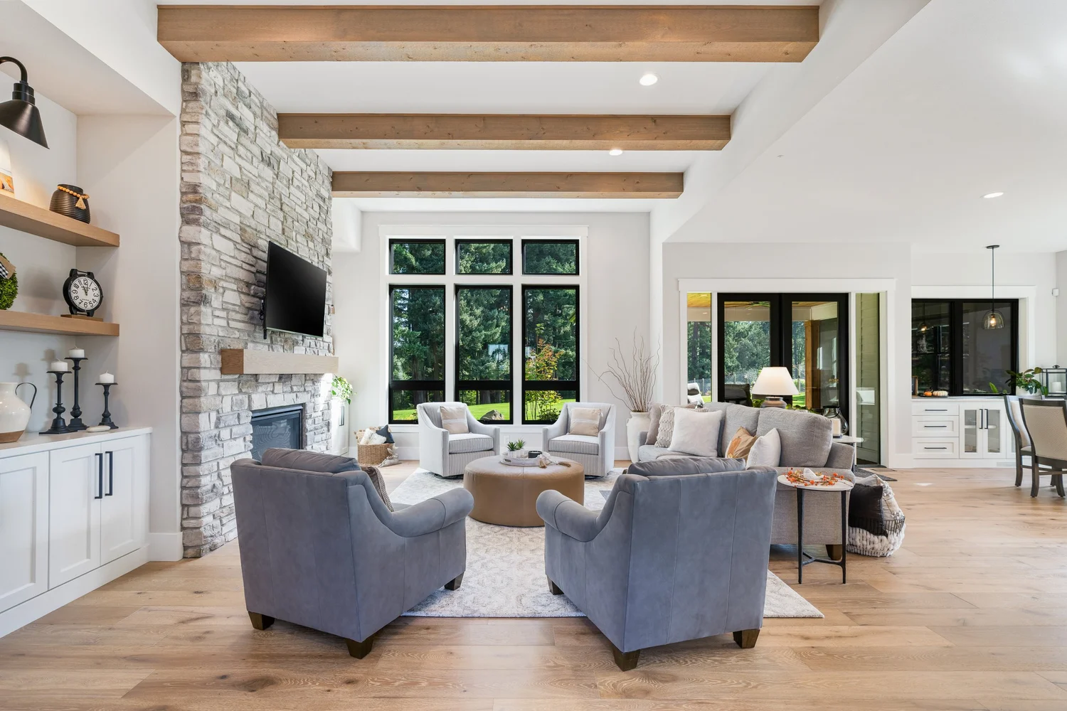 The living space and garden views — Generations at Meridian.