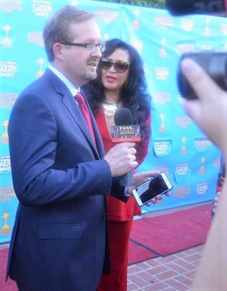 David being interviewed at Saturn Awards