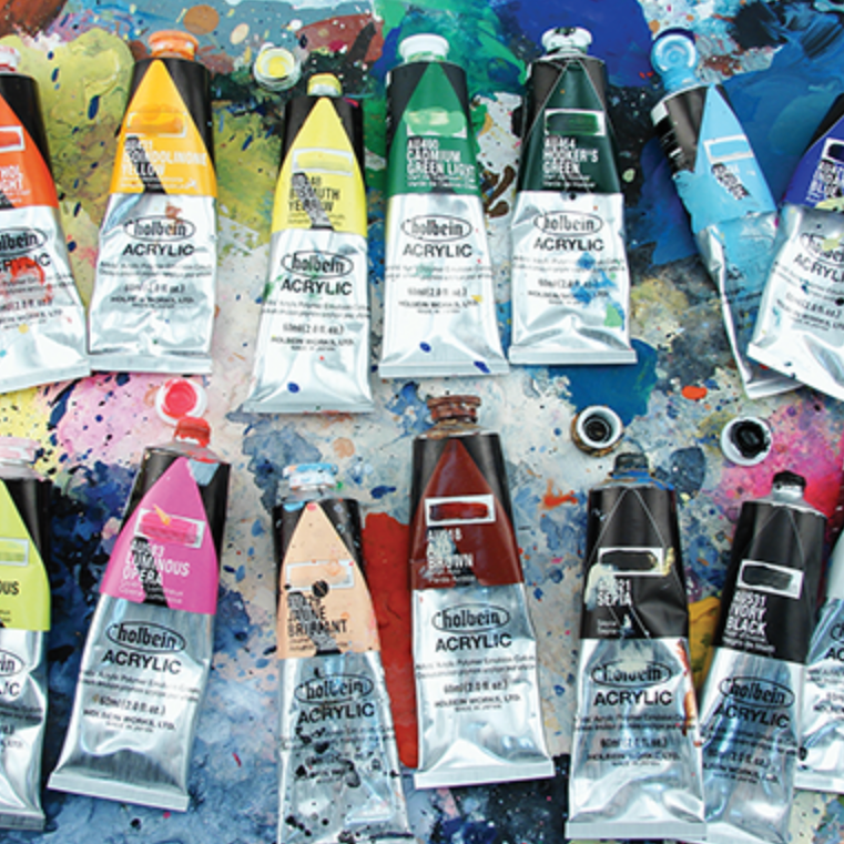 Acrylic Family Workshop by Holbein, Legion Paper + General Pencil