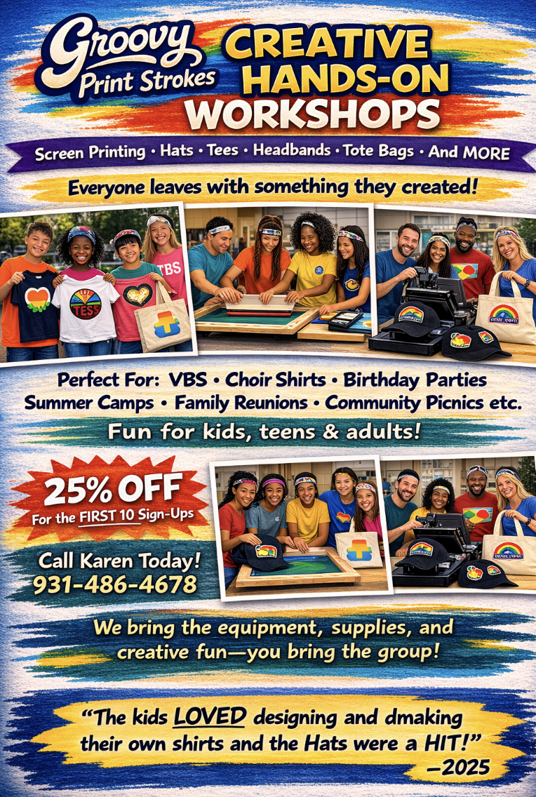 Groovy Print Strokes: Screen Printing Workshops