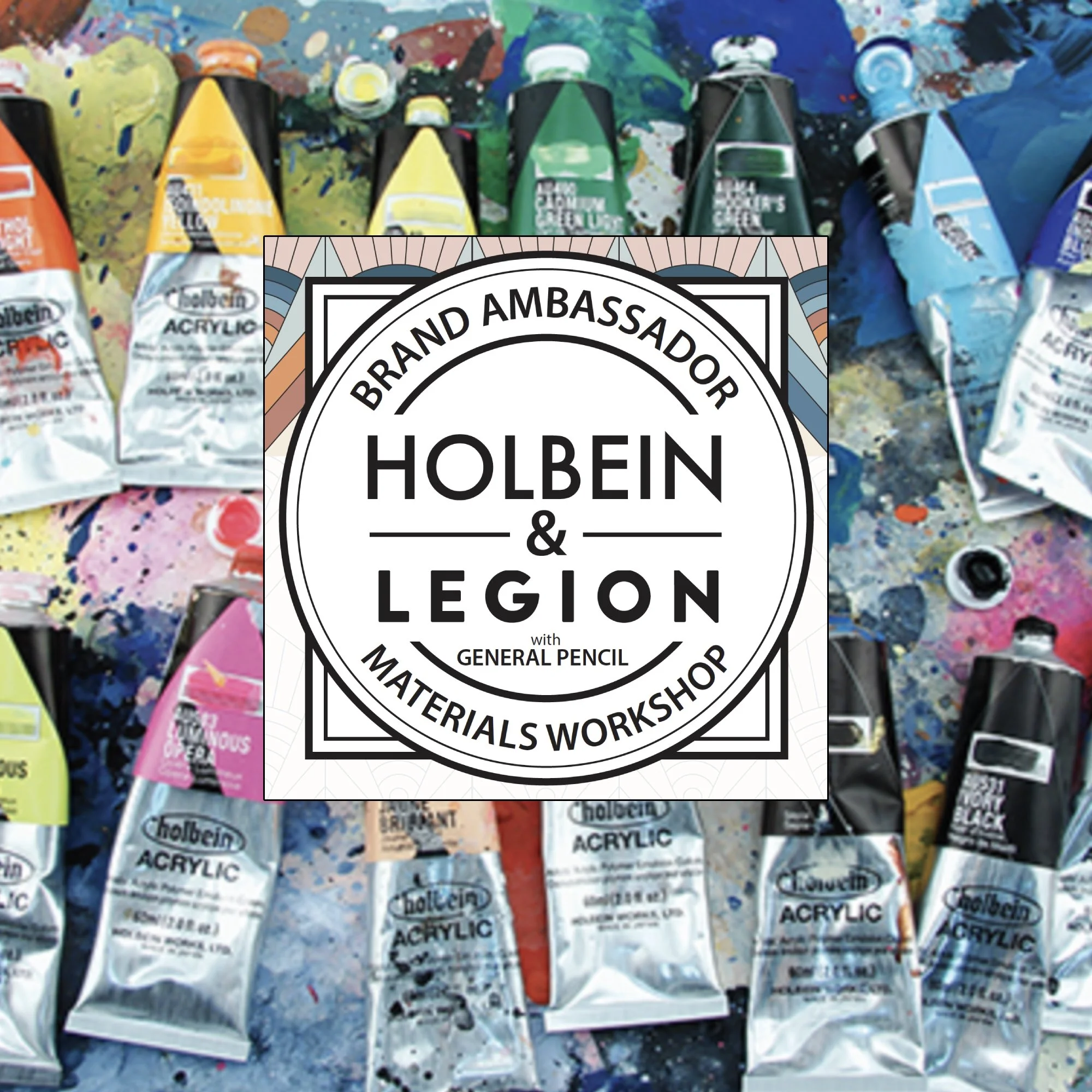 Acrylic Family Workshop by Holbein, Legion Paper, and General Pencil