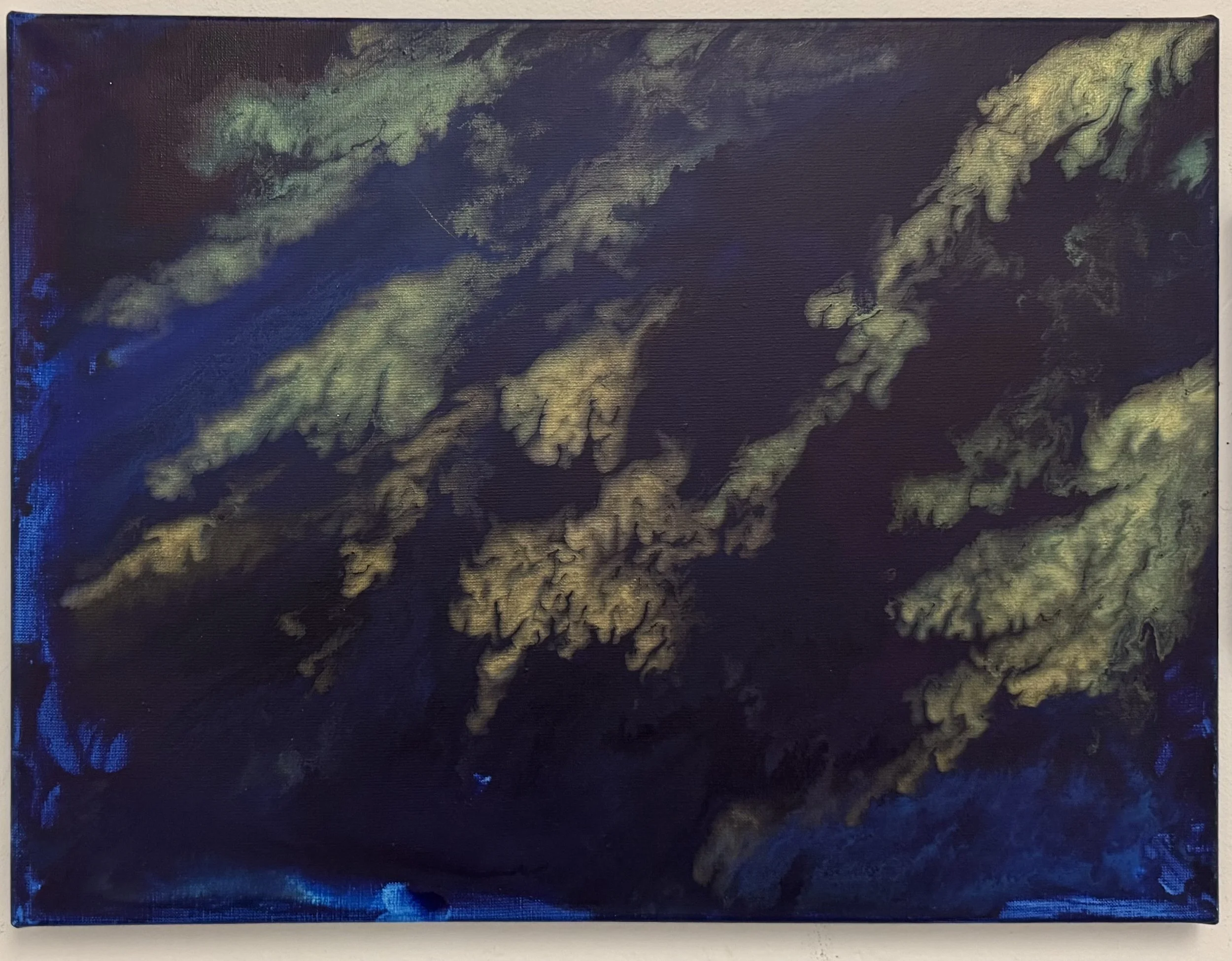 Gold Capped Mountains / Monte dalla cima d'oro 45.7 x 61 cm Acrylic on linen 2026