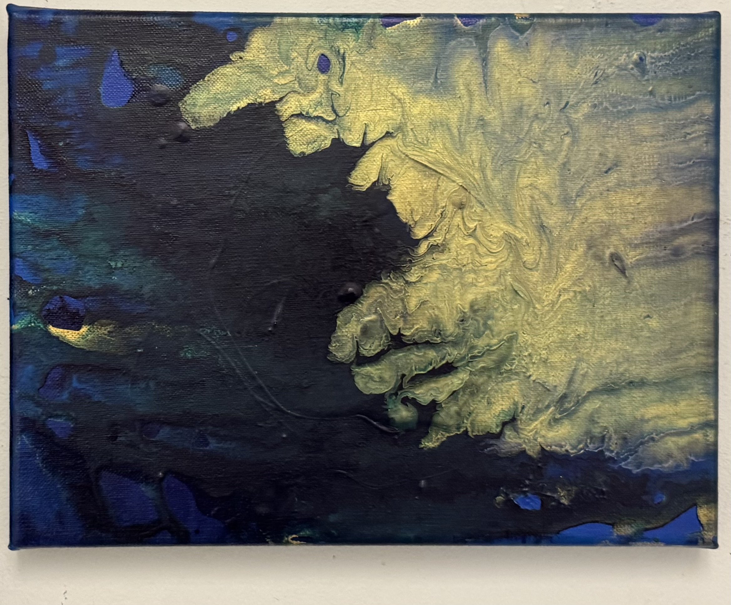 A Golden Grotesque / Una testa grottesca dorata 22.86 × 30.48 cm, Acrylic on linen 2026