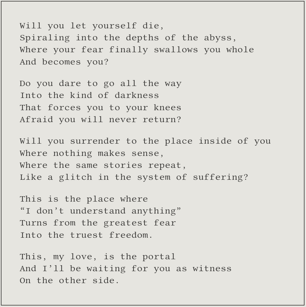 Poem №081 – Let yourself die