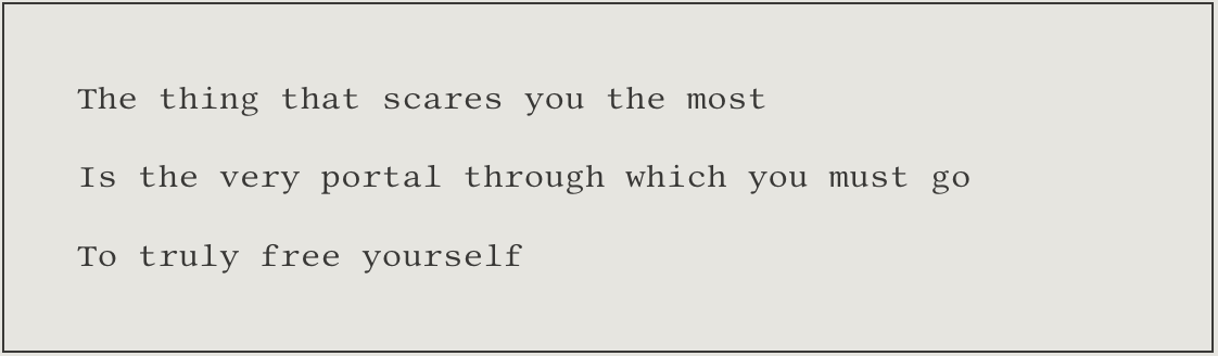 Poem №083 – The thing that scares you the most 
